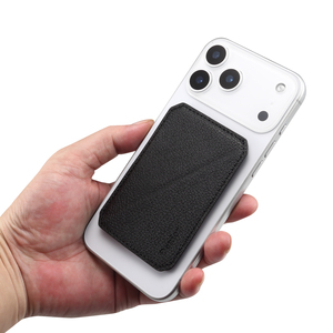 Denior |   Perche à <span class=keywords><strong>selfie</strong></span> en similicuir PU grain litchi avec blocage RFID magnétique, capacité 1-2 cartes, compatible avec les séries Apple 17/16/15/14/<span class=keywords><strong>13</strong></span> - Product Image 3