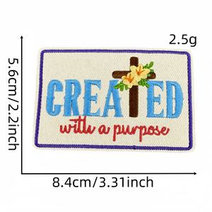 Jesús te ama bordado hierro en frase parches de Dios inspiradores - Product Image 6