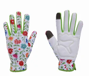 Water Repellent Gardening Gloves for Women with Synthetic Leather Suede for Gardening and Yard Work