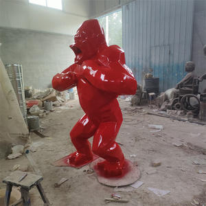 Figurine de film de gorille en colère K484 Sculpture City Square Urban Landmark Shopping Mall Zone commerciale FRP 3D Vivid Animal Ornaments - Product Image 4
