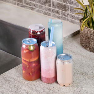 PET alta permeabilidad plástico nueva lata bebida botella bebida fría jugo fruta té taza - Product Image 4