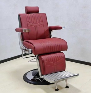 Sillón de Peluquería Vintage con Respaldo Alto, Exclusivo para Salón de Belleza, Plegable y Ajustable para Afeitado y Peluquería - Product Image 3