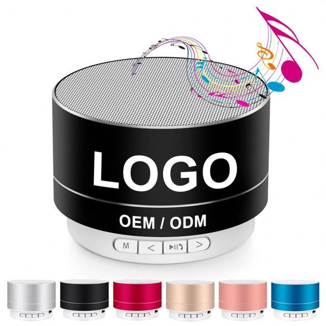 Custom logo Mini Metal Portable Bluetooth Speaker Promotional Wireless Car Audio Sound Equipment Support USB Flash Drive