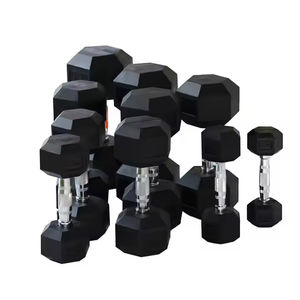 <span class=keywords><strong>Haltères</strong></span> hexagonaux en caoutchouc avec noyau en acier massif et poignée moletée antidérapante pour la <span class=keywords><strong>musculation</strong></span> à domicile ou en salle de sport commerciale - Product Image 4