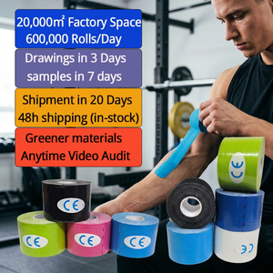 Bande de kinésiologie en coton élastique de 5 cm à motif personnalisé, forte adhérence, résistante à l'eau, pour <span class=keywords><strong>la</strong></span> <span class=keywords><strong>musculation</strong></span> - Product Image 1