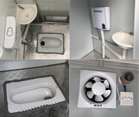 Toilettes portables faciles à installer, structure en acier et panneaux sandwich, design moderne et écologique, toilettes publiques