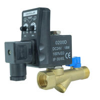 Katup Pembuangan Air Otomatis Elektronik Alahot Brass dengan Timer, Katup Solenoid Pembuangan Air Elektronik untuk Kompresor Udara