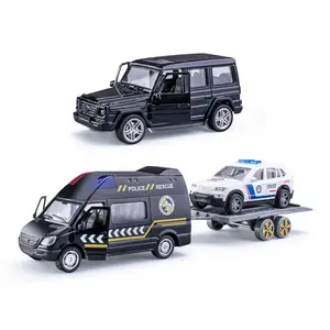 Modell auto aus Druckguss OEM ODM Toys Hohe Spielbarkeit Geeignet für Geschenke Werbe-Sliding Alloy Trailer Truck