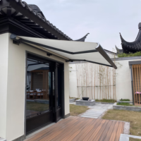 Auvent rétractable motorisé à cassette intégrale, multi-toldos, pare-soleil et imperméable, avec cadre en alliage d'aluminium, pour balcon
