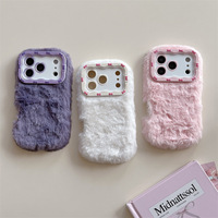 Coque de téléphone portable en peluche mignonne de haute qualité, plusieurs couleurs, vente en gros