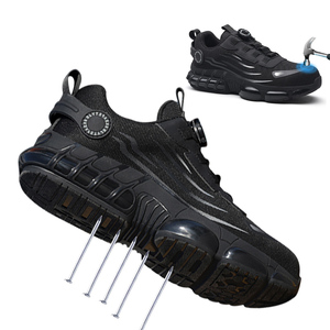 Black Swivel Button Shoes Lightweight Rotating Button Black Shoes <b>Men</b> <b>Work</b> Sneakers Composite Toe <b>Work</b> <b>Boots</b> - Product Image 1