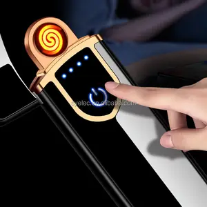 Online Bestseller LED Touchscreen USB Feuerzeug elektronisch mit Strom qualität anzeigen