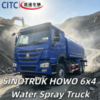 Camion-citerne spécial anti-poussière SINOTRUK HOWO 6x4 pour sites miniers en terrasse ouverte, canon à eau haute pression, châssis robuste