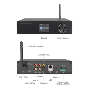 Amplificateur de Subwoofer Stéréo Hi-Fi Professionnel Cloudyx 200W CL-500W Sans Fil 2.4G/5G Wi-Fi USB Home Cinéma <span class=keywords><strong>12V</strong></span> - Product Image 2