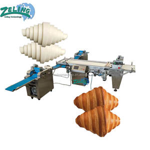 Nouvelle ligne de production de croissants entièrement automatique 6000 pièces/h, machine industrielle de fabrication de pâtisseries, acier inoxydable SUS304, contrôle PLC de qualité alimentaire - Product Image 2