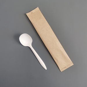 Dao nĩa muỗng khăn ăn muối tiêu đen Bộ đồ ăn cá nhân bọc psmstic Trắng Heavy-Duty dao kéo du lịch thiết lập dao kéo - Product Image 5