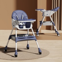 Chaise haute multifonctionnelle pliable et portable pour bébé, avec base en plastique moderne, idéale pour la salle à manger, l'école et l'extérieur – Offre spéciale