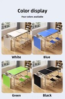 Table pliante réglable en hauteur en alliage d'aluminium, table de camping portable, mobilier d'extérieur, table de pique-nique pour la mise en place de stands