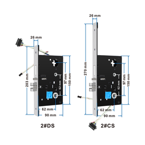 Kunci Pintu Mortise Standar AS, Kunci Pintar Wifi Sidik Jari Dengan Keypad Elektronik, Kunci Tombol <span class=keywords><strong>Digital</strong></span> Single Latch - Product Image 3