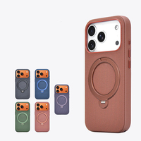 Fabrikpreis Tech-Gewebemuster Leder Geprägte Handyhülle 360° Drehbarer Magnetischer Ringhalter für iPhone 17 Pro Max