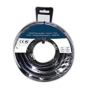 Enrouleur de tuyau tubulaire 20m, h05vv-f 2 x 1,00 mm, couleur noire ; idéal pour les applications électriques et une connexion sécurisée. - Product Image 1