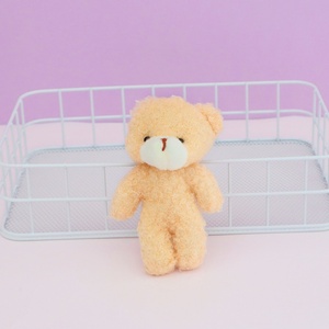 Mini Oso de Peluche Blanco Suave y Adorable de Dibujos Animados, Llavero de Peluche, Muñeco de Conejo, Accesorios para Ramo de Novia con Colorete en Polvo, Boda - Product Image 4