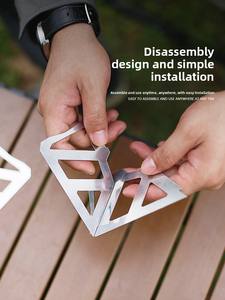 Soporte para café con filtro, portátil, de acero inoxidable, plegable, para camping al aire libre, con embudo y taza, para estufa de café y filtro de posos de café - Product Image 3