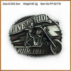 Hebilla de cinturón Vintage de alta calidad para hombre, hebilla de cinturón de Metal para motocicleta con calavera <span class=keywords><strong>Zombie</strong></span> - Product Image 2