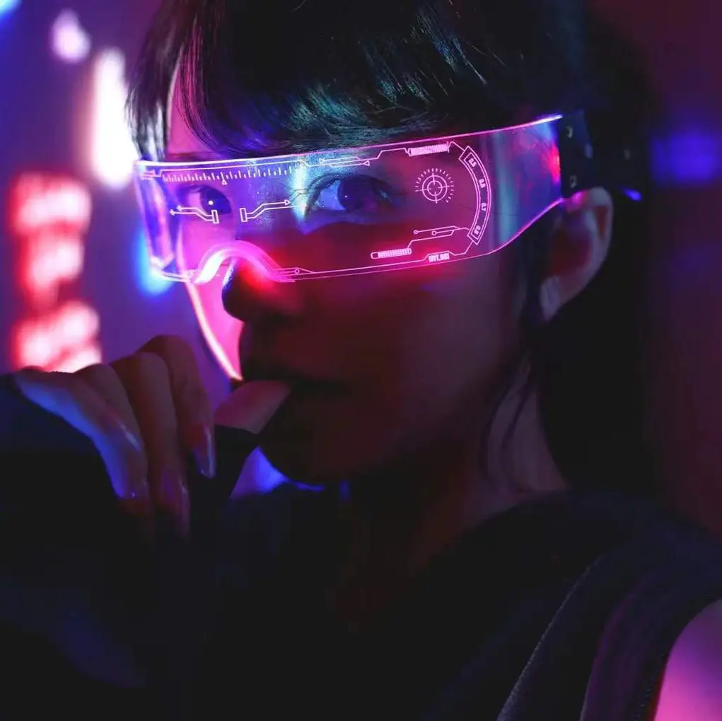 New Fashion Futuristic Luminous Dance Party Holiday Celebrity Led Light Up Glasses