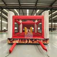 Château gonflable pour enfants en forme de camion de pompier, maison de saut gonflable d'extérieur pour événements de carnaval