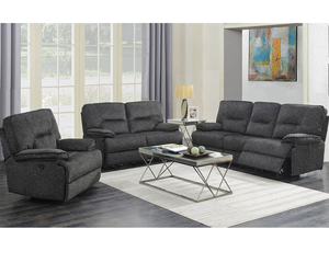 Sofá Reclinable Manual de 3 Plazas de Estilo Moderno, Sofá de Cuero para Sala de Estar, Sofá Clásico Árabe Reclinable de Tela - Product Image 1
