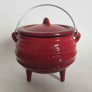 Olla Potjiekos Sudafricana para Guisos, Olla de Hierro Fundido Esmaltado con 3 Patas para Cocinar en Casa, Servir Sopa - Product Image 2