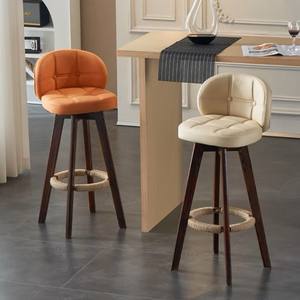 Prix bon marché d'usine de luxe Salle à manger Mobilier de restaurant Avec dossier <span class=keywords><strong>bas</strong></span> <span class=keywords><strong>Tabouret</strong></span> de bar extérieur <span class=keywords><strong>en</strong></span> cuir haut <span class=keywords><strong>en</strong></span> <span class=keywords><strong>bois</strong></span> - Product Image 3