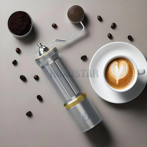 Regolazione superiore esterna regolabile in acciaio inossidabile in lega di acciaio inossidabile Burr Mini piccola mano portatile macinacaffè italiano - Product Image 5