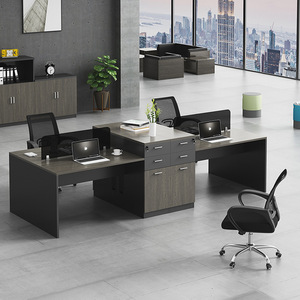 LINOU BY-Z1 Postazioni di Lavoro Modulari Personalizzabili per <span class=keywords><strong>Ufficio</strong></span> <span class=keywords><strong>Moderno</strong></span>, Scrivanie per 4 Persone con Pannello in Legno per <span class=keywords><strong>Ufficio</strong></span> Domestico e Uso Commerciale - Product Image 2