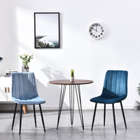 Chaise de salle à manger en velours pour la maison et l'appartement, chaise rembourrée de luxe pour le salon et la cuisine
