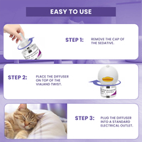 Offre Spéciale Vanille Parfumé Nouveau Plug in Chat et Chien 2-1 Phéromone Calmant Diffuseur pour le Stress et l'Anxiété Soulagement Ensemble Produit pour Animaux de Compagnie