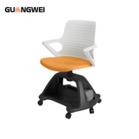 Bureau et chaise d'étudiant au design moderne, meubles de classe durables en métal mobiles avec tablette d'écriture pour le bureau et la formation