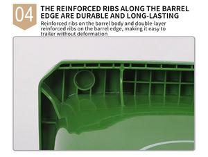 Tùy chỉnh màu sắc nhựa ngoài trời thùng rác di động thùng rác có thể với bốn bánh xe 120L 240L - Product Image 4