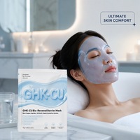 Masque facial bio-renouvelant végétalien GHK-CU au peptide de cuivre bleu, masque en feuille pour le soin du visage, hydratant en profondeur, masque facial OEM