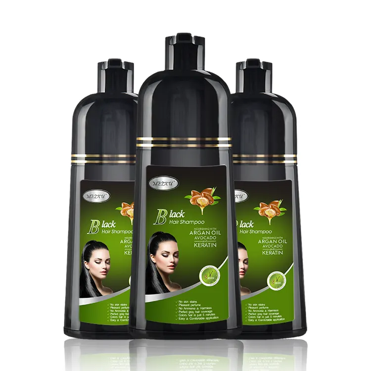 Commercio all'ingrosso nuovo arrivo più venduto Shampoo colorante per capelli nero biologico al 100% Shampoo magico per capelli per capelli bianchi al nero