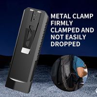 Mini lampe torche à clé haute luminosité 1500 lumens, corps en alliage d'aluminium, indice de protection IP55, ampoule LED rechargeable par USB 6V pour le camping et l'EDC