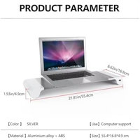 Support de Moniteur Portable avec Recharge pour Ordinateur de Bureau, Ordinateur Portable et Téléviseur, Organisateur de Bureau, Support d'Ordinateur Disponible en Stock