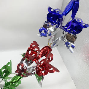 Guirlande de Noël en paillettes pliables, extensible, colorée, à motifs floraux, incurvée, creuse, pour décorations de fêtes - Product Image 5