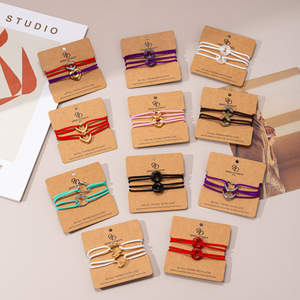 Bracelet en acier inoxydable fait main pour femme, style bohème, plage, surf, avec breloques vague et corde, et ensemble de donuts en quartz rose - Product Image 2