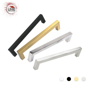 Tay Cầm Tủ Màu Đen <span class=keywords><strong>2</strong></span> "Đến 10" Tủ Thép Không Gỉ Vuông Tủ Quần Áo Tay Cầm Tủ Kéo 96Mm-320Mm - Product Image 1