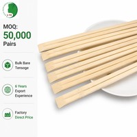 Palillos de Sushi Cuadrados de Bambú Natural con Fundas de Papel Impresas Personalizadas, Palillos de Sushi para Venta al por Mayor en Restaurantes