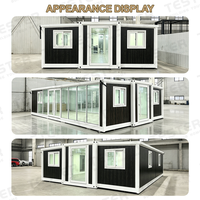 Villa pliable préfabriquée à prix abordable AU, maison mobile modulaire de 20 pieds et 40 pieds, bureau extensible, hôtel, conteneur préfabriqué