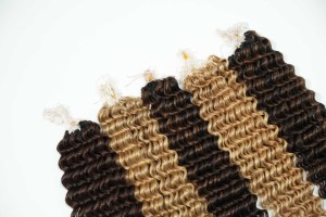 Extensiones de Cabello Humano con Crochet de Plumas, Cabello Rizado Profundo, Remy Pre-Atado, Plumas de Cabello Baratas, Venta Directa de Fábrica - Product Image 2