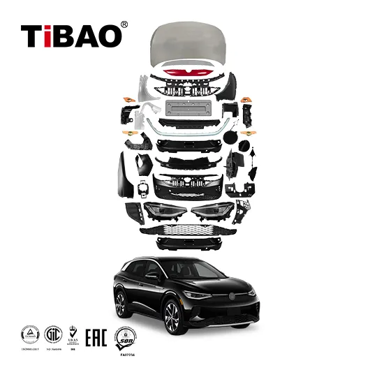 TiBAO EV Car Body Parts Front Bumper Kit Com Farol Original para VW ID.4 ID4 Crozz 11G 941 035 11G 807 221 11D 823 031